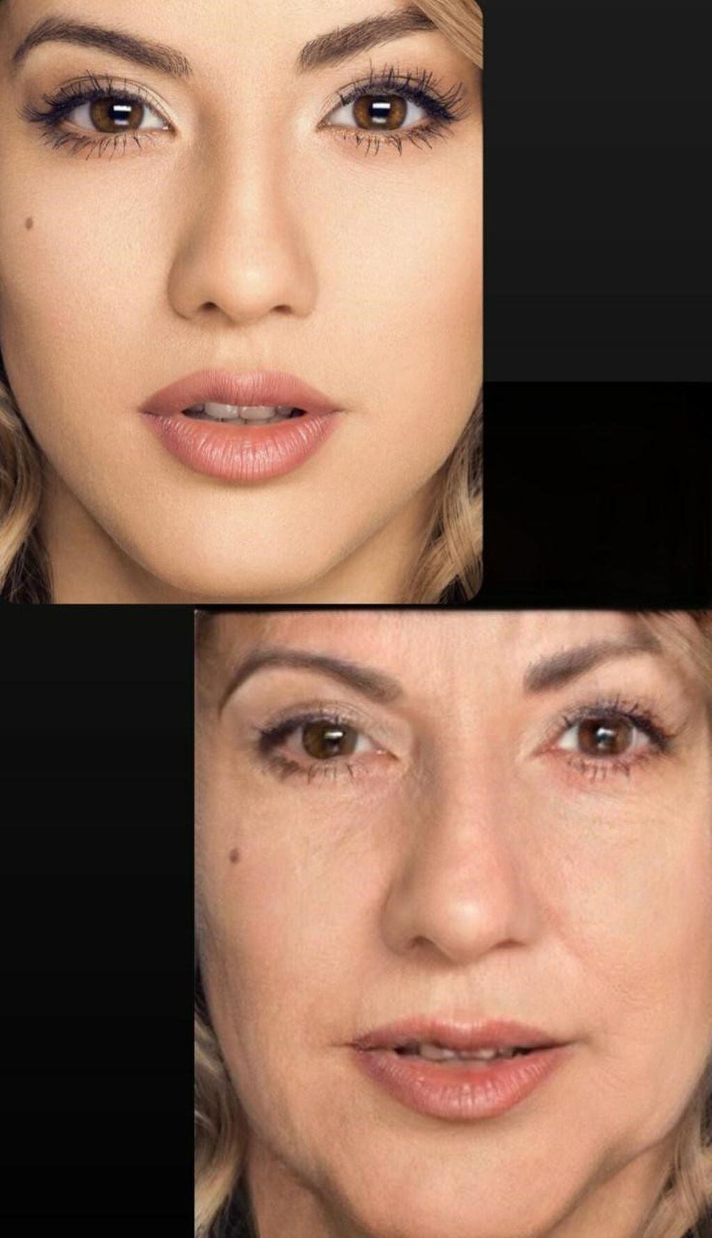 El "antes y después" de Flor Vigna (Foto: Instagram)