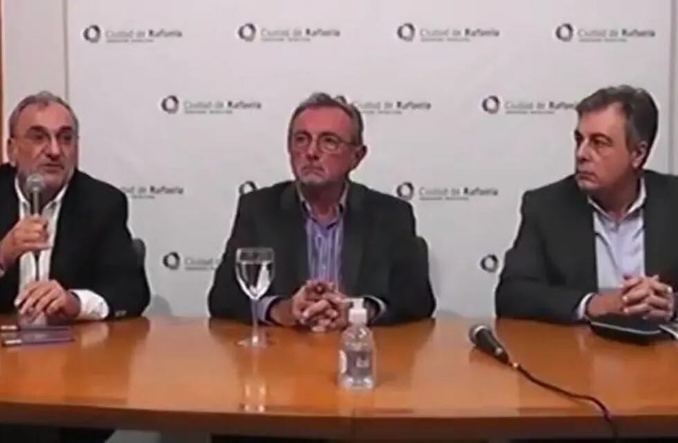 Alcides Calvo, Daniel Costamagna y Luis Castellano