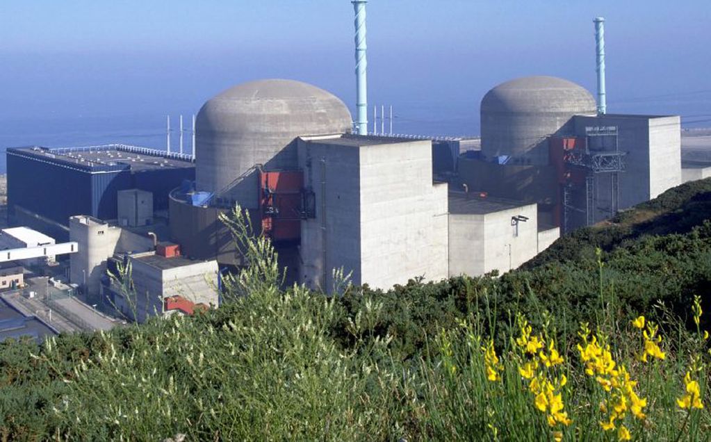 This undated photo provided by Electricite de France (EDF), France's state-run utility company, shows the current nuclear plant of Flamanville, Normandy, France. French authorities say there has been an explosion in a nuclear power plant's machine room ea