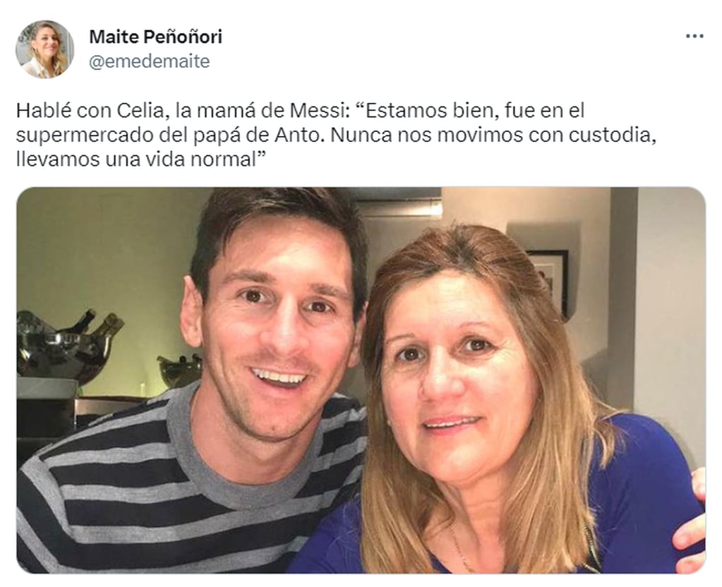 La mamá de Messi tras el ataque al supermercado de la familia de su nuera