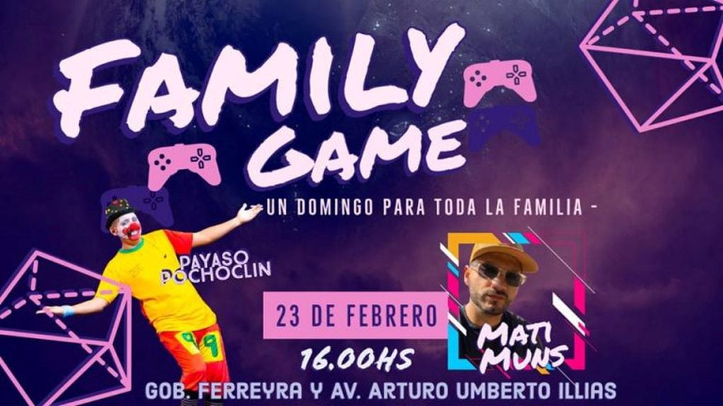 "Family Game" en la costanera de Villa Carlos Paz.