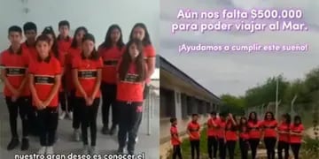 Estudiantes santiagueños de una escuela rural organizaron un emotiva campaña para cumplir su sueño de conocer el mar.