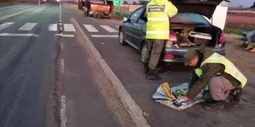 Detienen en un control de Gendarmería a conductor que salió de Iguazú con Ketamina y dólares falsos