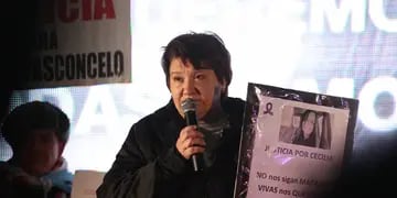 La madre de Cecilia Strzyzowski marchó en la Ciudad de Buenos Aires