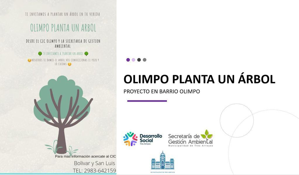 Invitan a vecinos del Barrio Olimpo a plantar un árbol