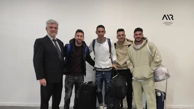 Messi, Di María, Lo Celso y De Pual llegaron a Rosario