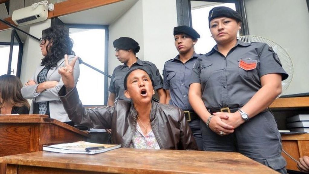 La dirigente Milagro Sala, en uno de los juicios que afronta desde su detención hace más de tres años.
