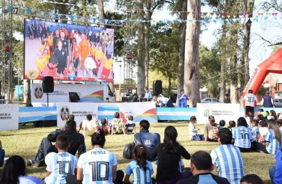 Pantalla gigante para ver a Argentina en Corrientes