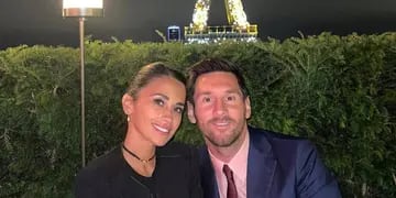 Antonela Roccuzzo y Lionel Messi en París