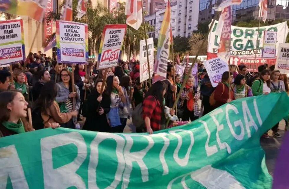 Manifestaciones a favor de la legalización del aborto en Córdoba.