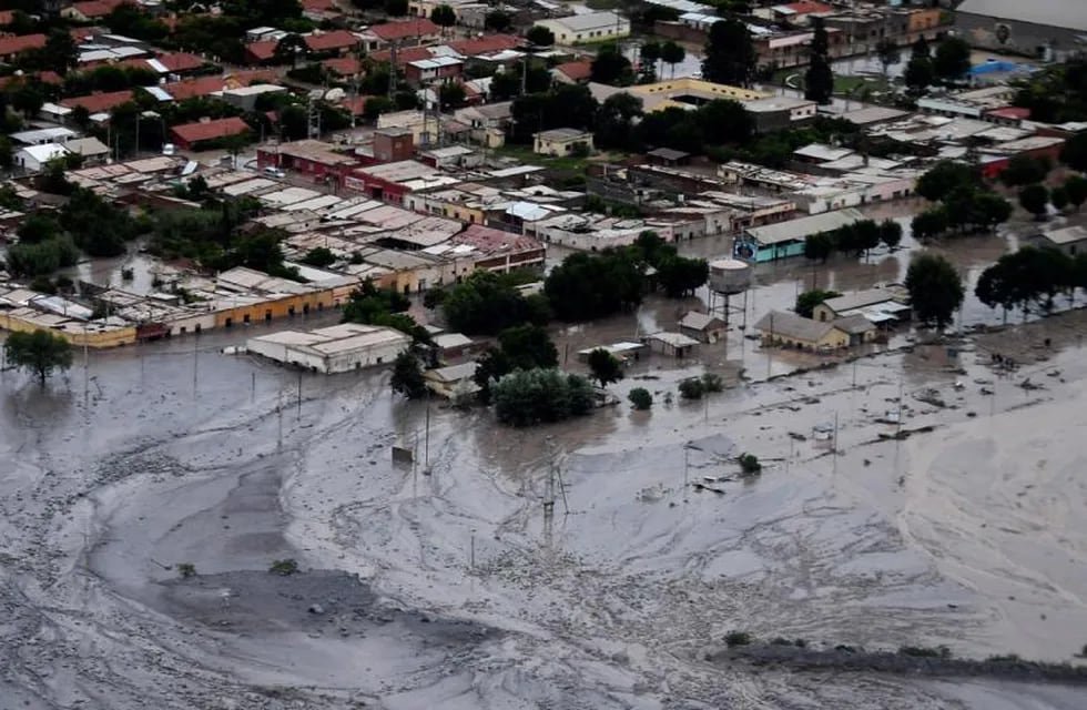 ALUD EN JUJUY. Volcán es la localidad del departamento de Tumbaya, en Jujuy. Sus poco menos de 2.000 habitantes debieron ser evacuados en su mayoría y allí murieron dos personas.