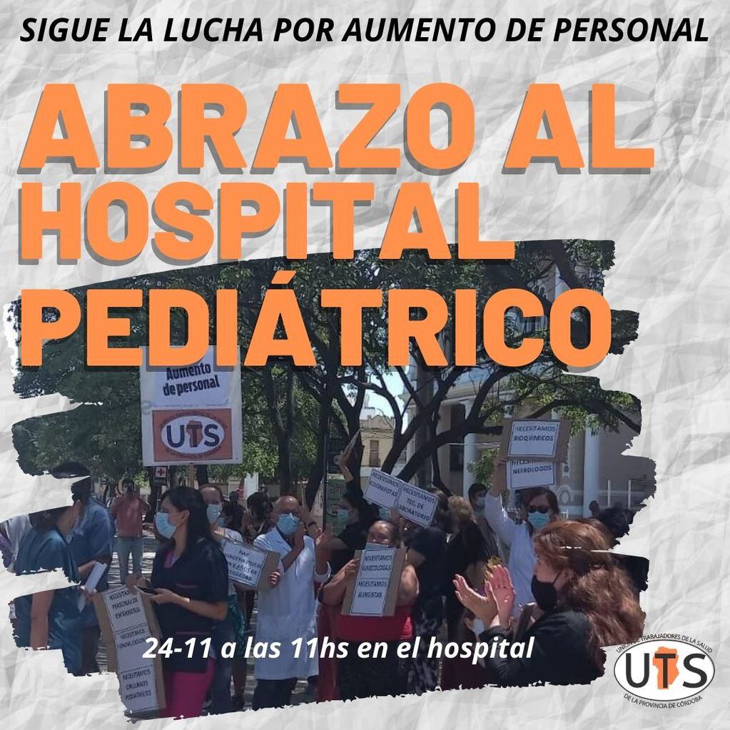 Harán un abrazo al Hospital Pediátrico para reclamar un incremento de personal.