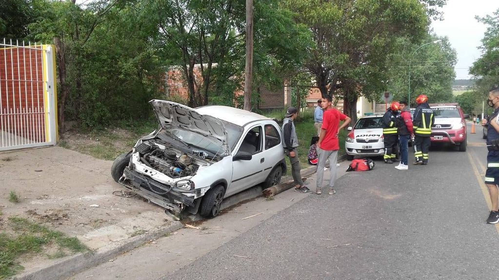 Otro de los accidentes de tránsito este sábado en Valle Hermoso.