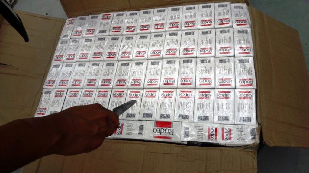 Se contabilizaron 4 mil cartones de cigarrillos Rodeo de origen extranjero y otras mercaderías