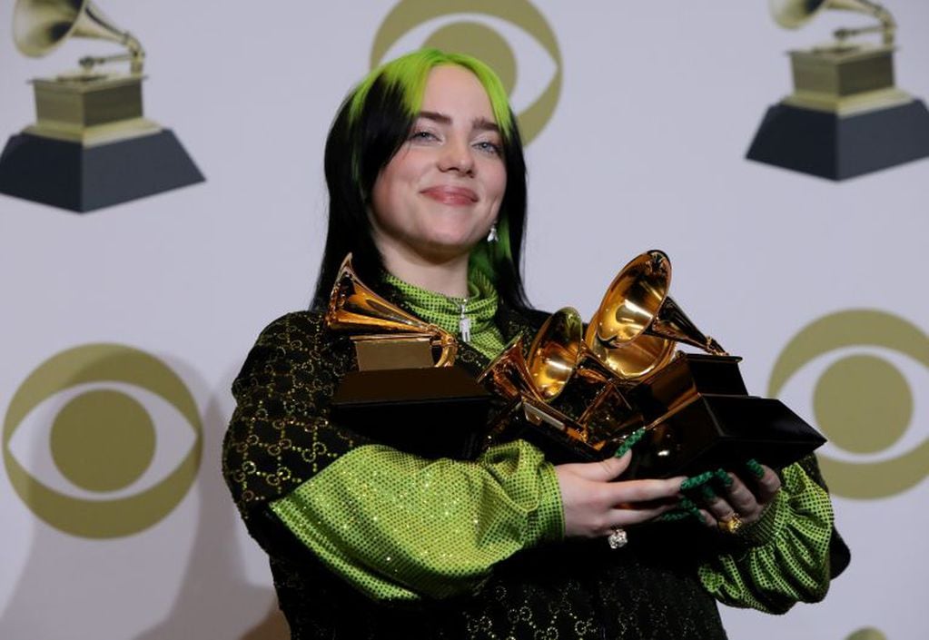 Eilish ganó varios premios durante la ultima gala de los Grammys (Foto/REUTERS)