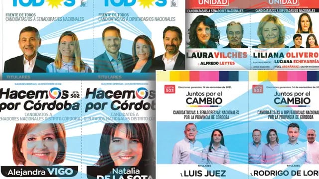 Elecciones 2021: las boletas para las elecciones en Córdoba