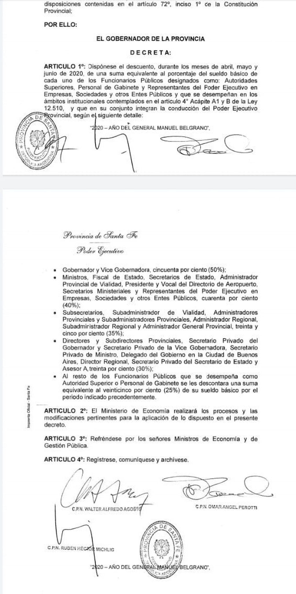 El decreto de Perotti.
