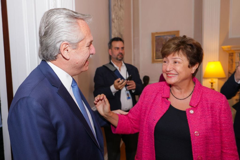 Alberto Fernández con Kristalina Georgieva
