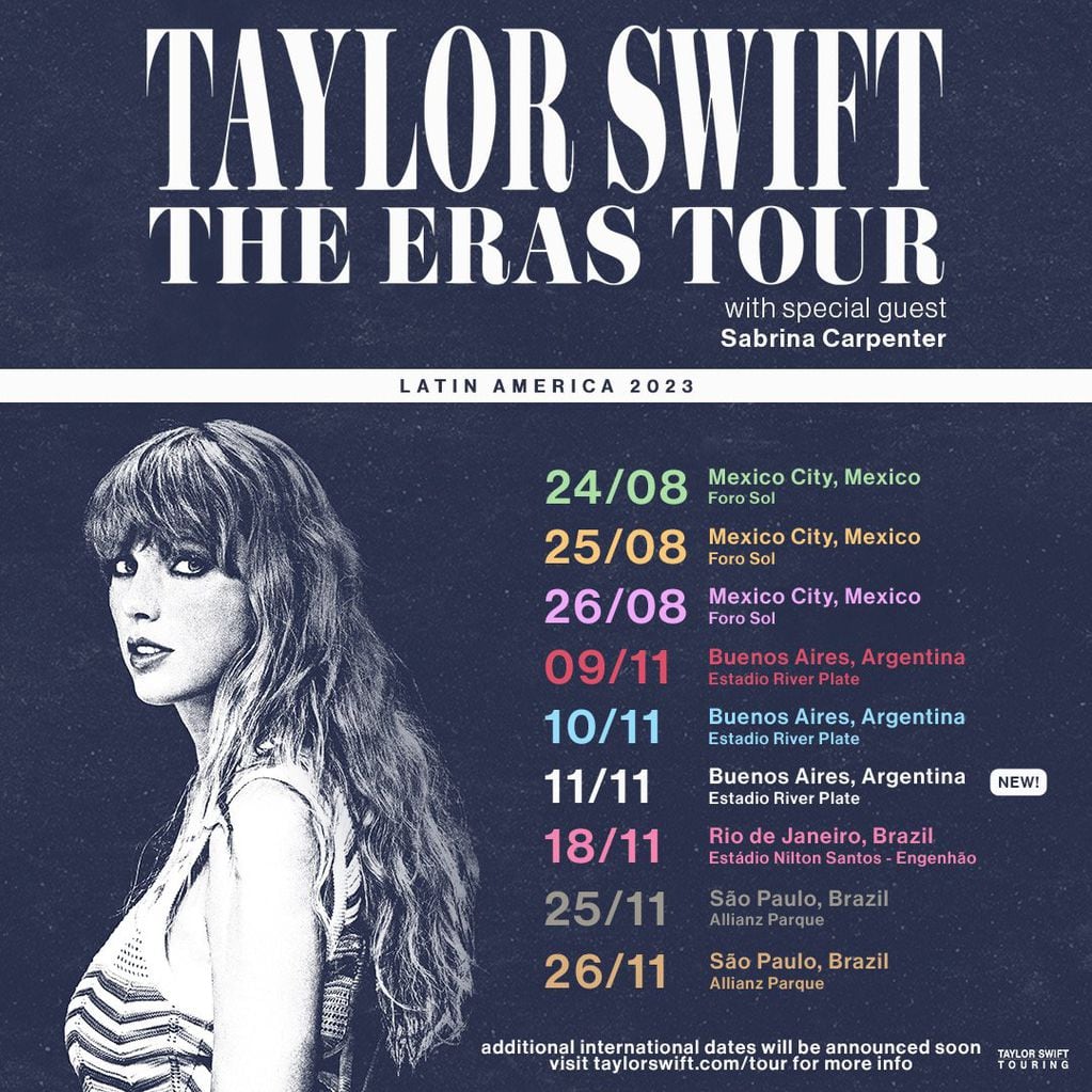 Taylor Swift agregó nueva fecha en Argentina: dónde, cuándo y cómo conseguir los tickets