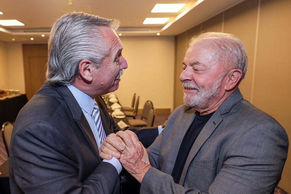 El presidente Alberto Fernández mantuvo una reunión en San Pablo con el presidente electo de Brasil, Luiz Inácio Lula da Silva. (Presidencia de la Nación)