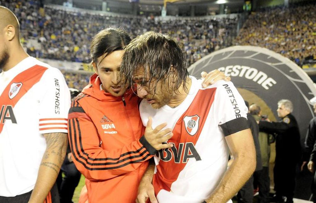 Leonardo Ponzi, futbolista de River, fue uno de los heridos por el ataque con gas pimienta en el Boca-River de la Copa Libertadores 2015. FOTO: DYN/PABLO AHARONIAN.