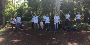 Plogging en el Parque Iriapú: juntaron más de 60 kilos de basura
