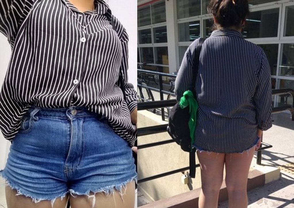 No la dejaron entrar a la biblioteca de la UNSL por llevar pantalones cortos.