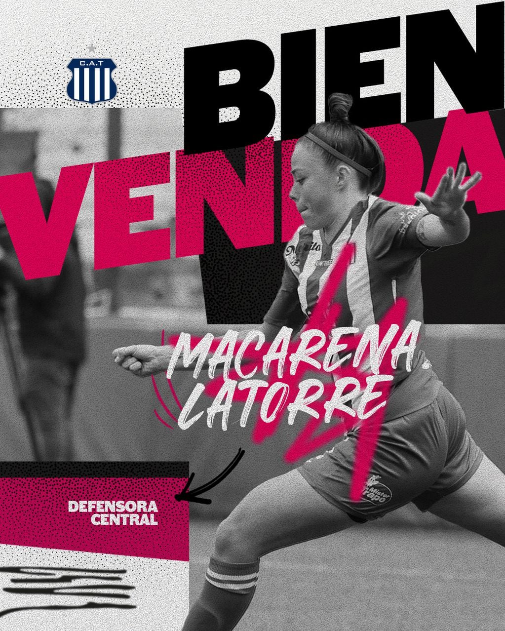 Macarena Latorre y el anuncio de su arribo a Talleres para reforzar el equipo dirigido por Miqueas Russo que buscará el ascenso a Primera División
