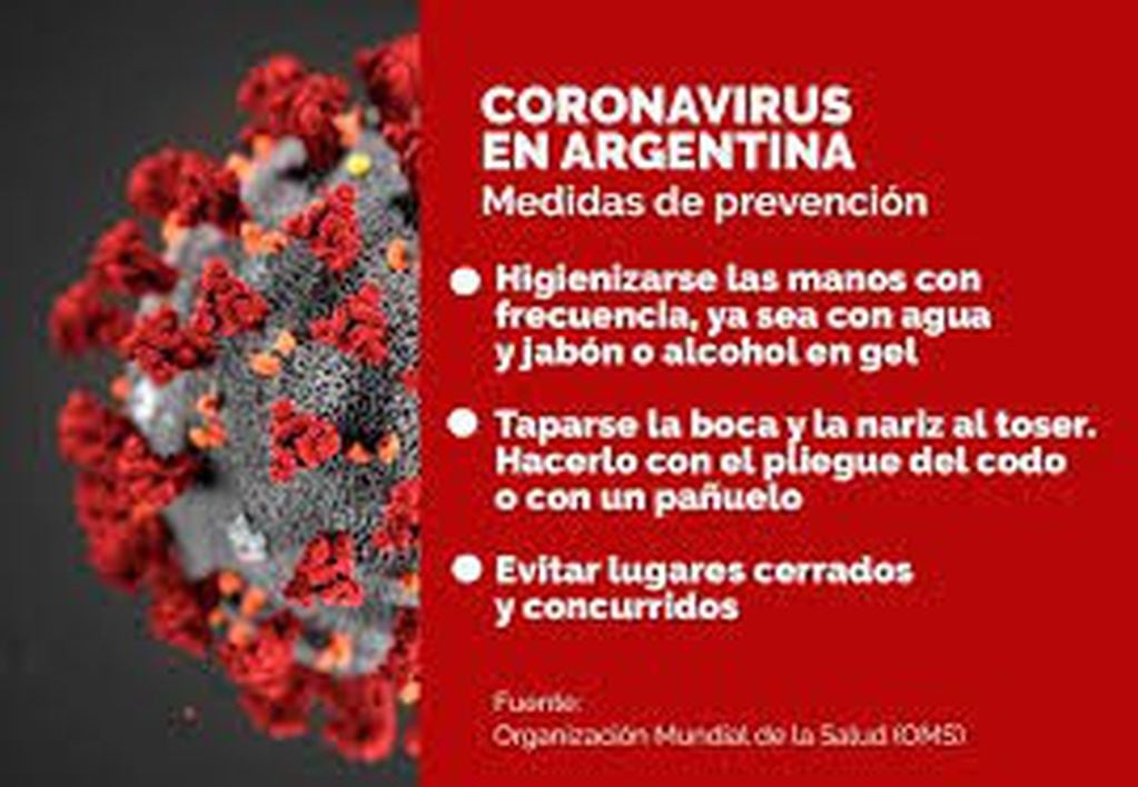 Coronavirus en Argentina  
Crédito: OMS