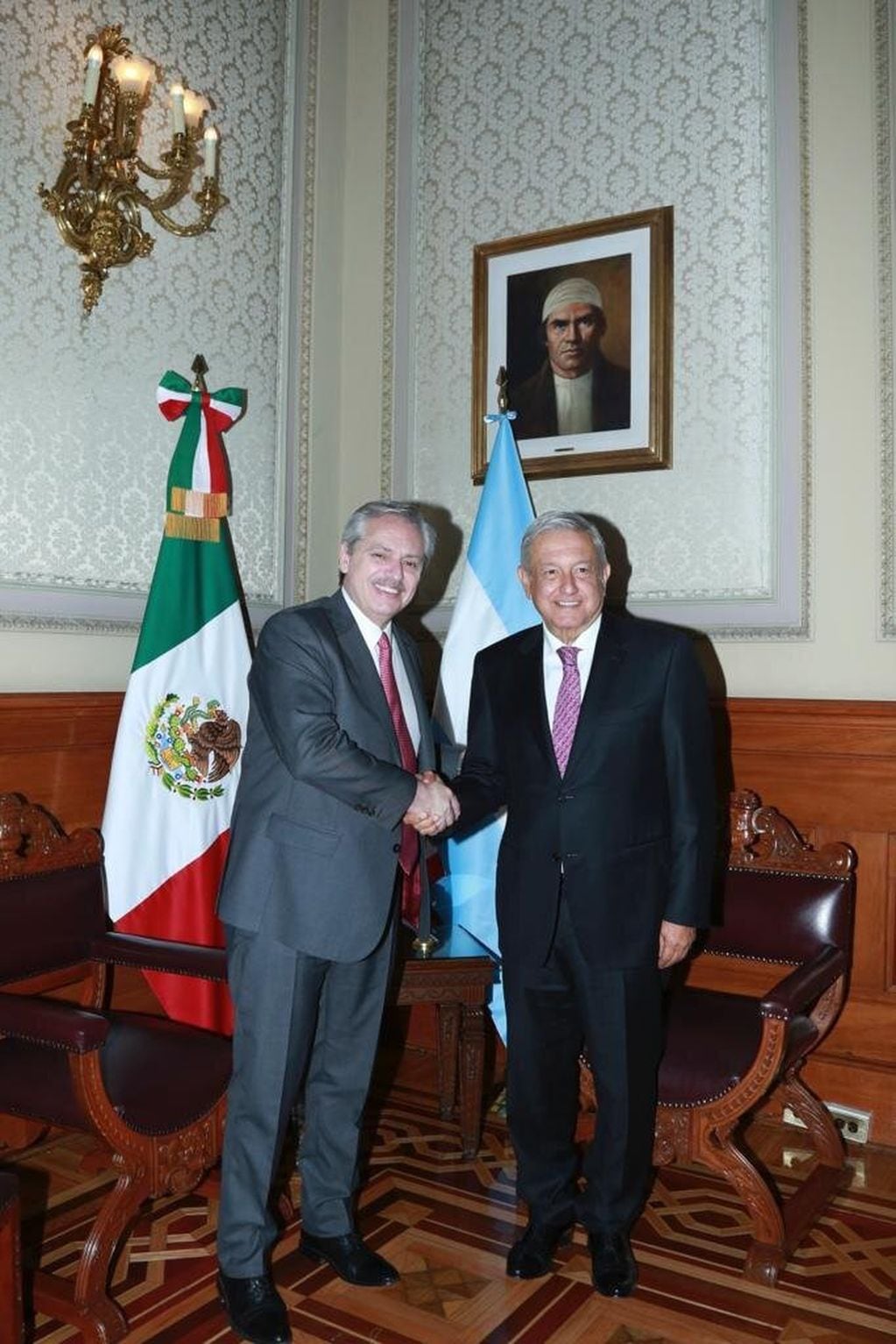 Alberto Fernández y Andrés López Obrador. (prensa: Alberto Fernández)