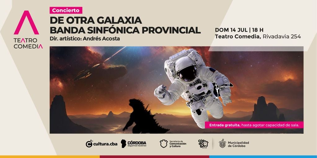 La banda sinfónica de Córdoba dará gratis "un concierto de otra galaxia".