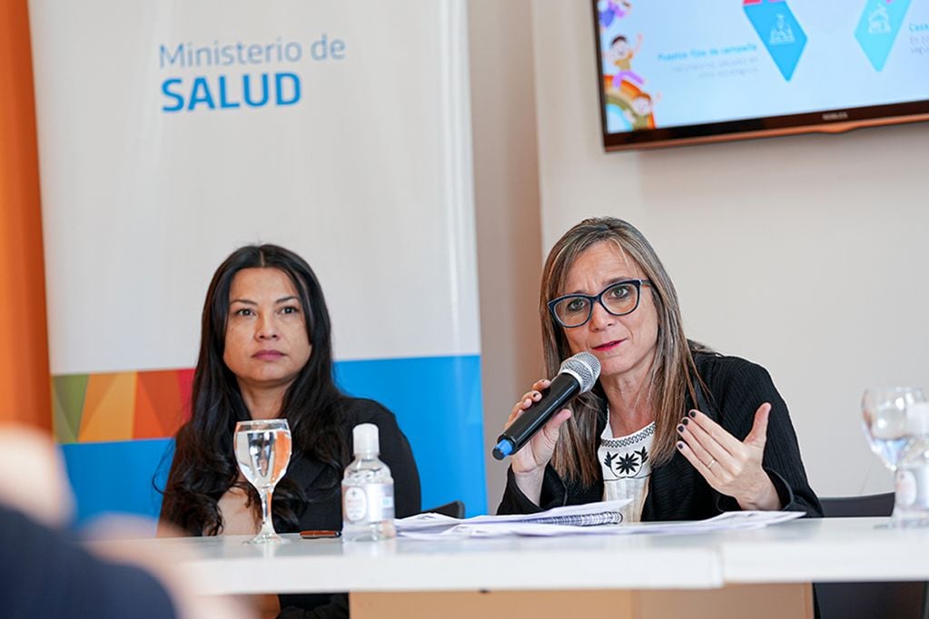 La ministra de Salud de Córdoba, Gabriela Barbás, presentó hoy los avances de la primera semana de la campaña provincial de vacunación contra sarampión, rubéola, paperas y polio. (Gobierno de Córdoba)