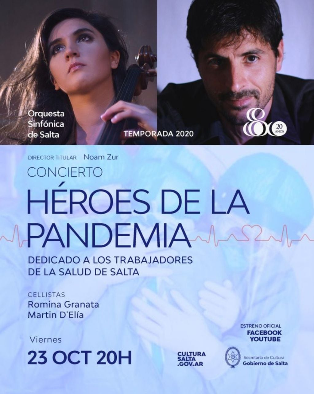 Concierto "Héroes de la Pandemia" (Facebook Orquesta Sinfónica de Salta)