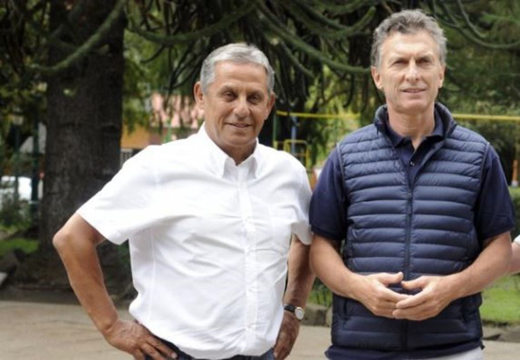 Mauricio Macri y Horacio "Pechi" Quiroga, ambos pertenecientes a Juntos por el Cambio (web).