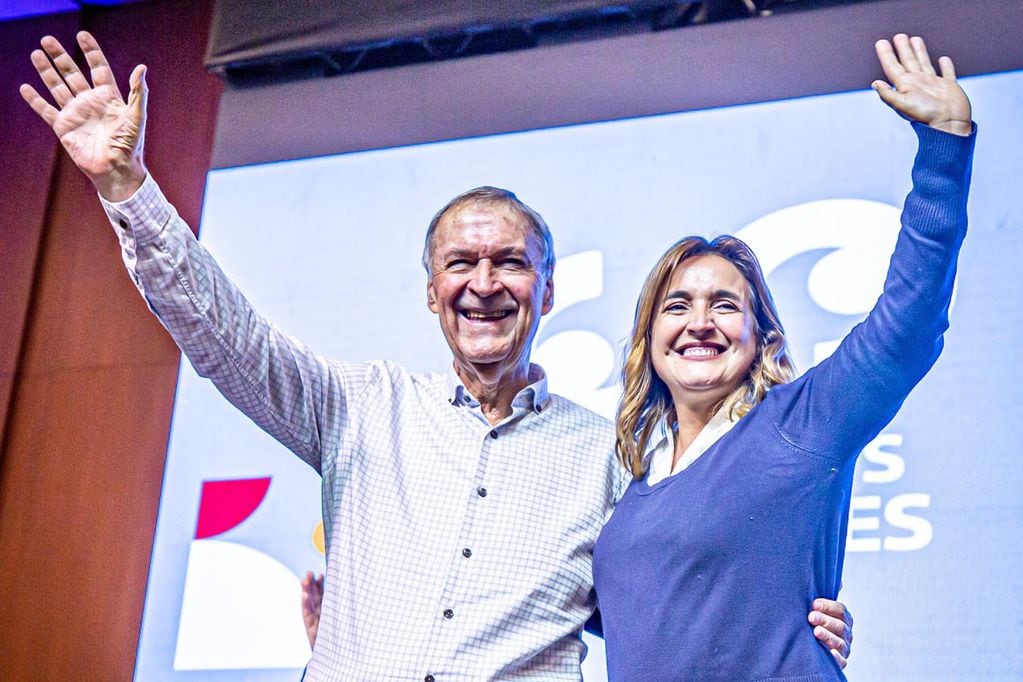 Elecciones 2023: el gobernador Juan Schiaretti y la radical Myrian Prunotto, de Hacemos Unidos por Córdoba. (La Voz)