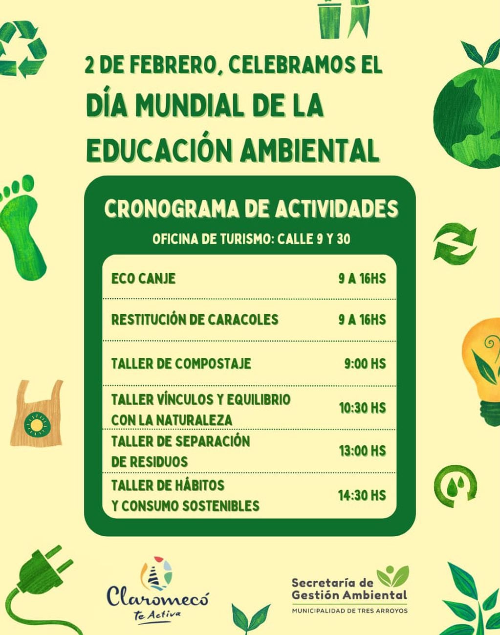 Tres Arroyos, actividades de concientización y educación en el Día Mundial de la Educación Ambiental