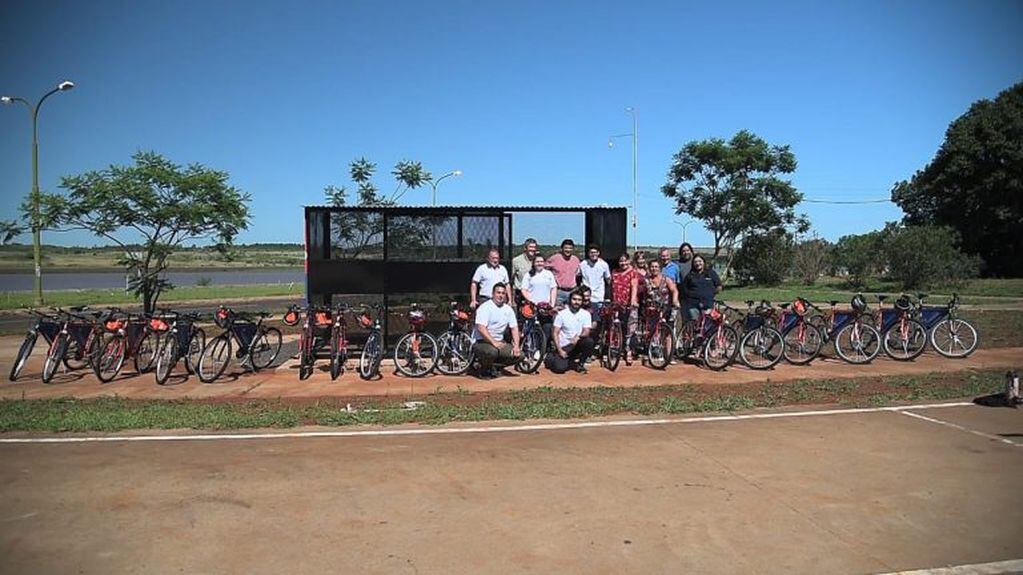 Inauguraron un nuevo punto de Eco Bicis en Posadas.