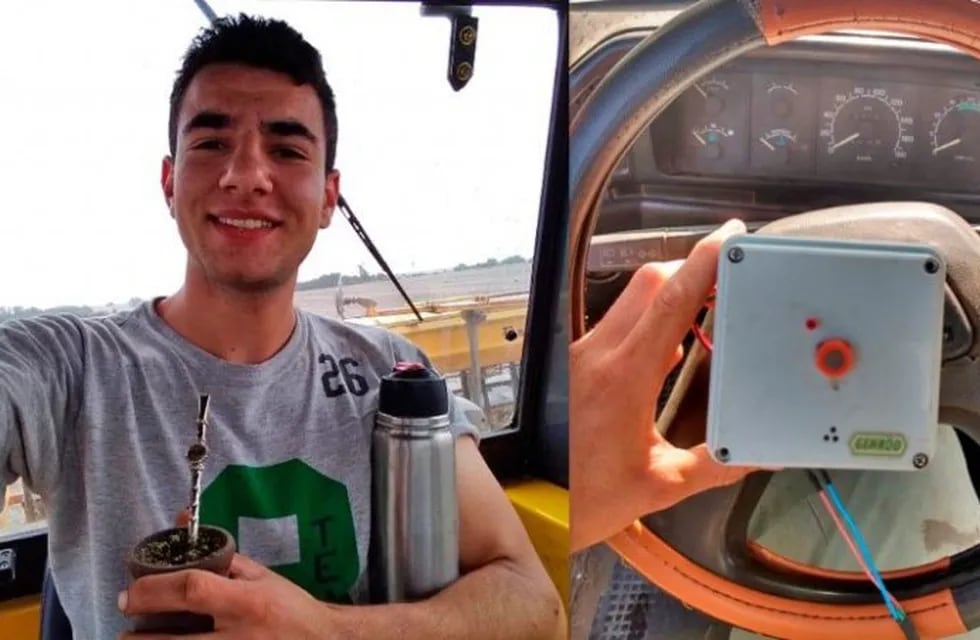Joel Príncipe, el joven de San Ambrosio que diseñó el dispositivo que impide el arranque de un vehículo si el conductor tiene alitosis alcohólica. (Puntal.com)