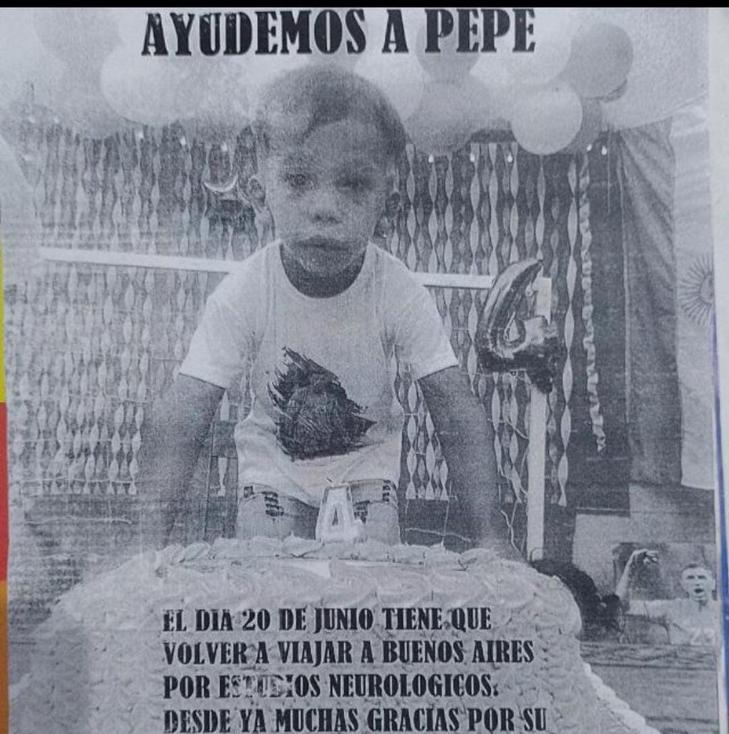 Ayudemos a Pepe: realizan una colecta para un nene de Villa Mercedes que necesita hacerse un estudio en Buenos Aires