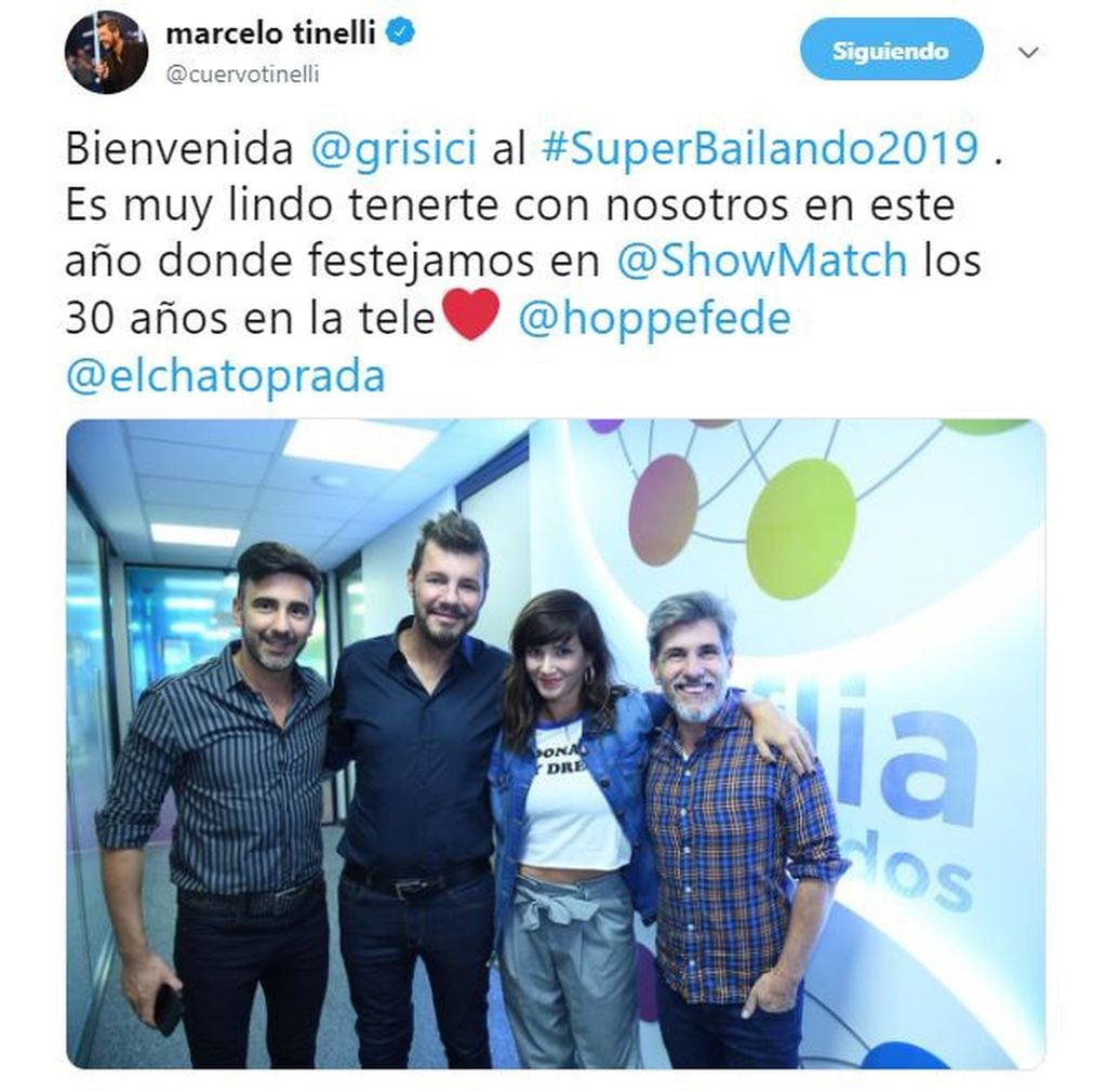 Griselda Siciliani estará en el Súper Bailando 2019 (Foto: Twitter/@marcelotinelli)