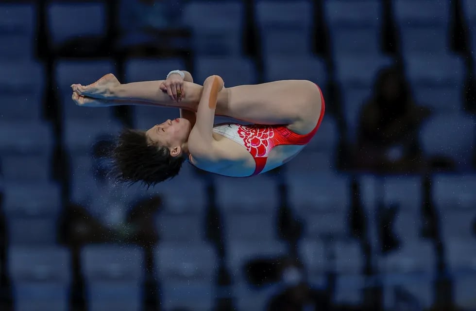 Hongchan Quan ganó la medalla de oro en saltos de 10 metros con puntajes perfectos.
