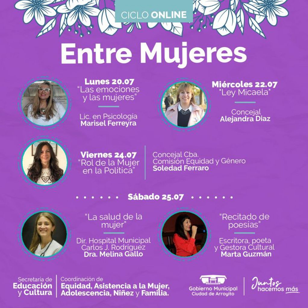 Ciclo Entre Mujeres On Line en Arroyito