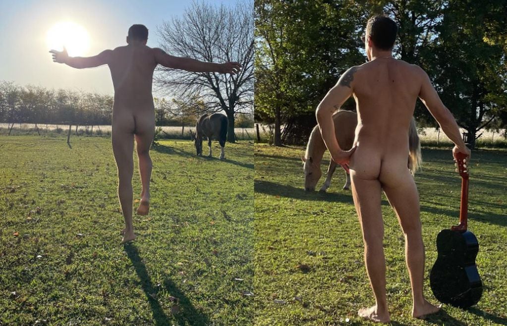 La publicación de Esteban Lamothe desnudo. (Instagram)