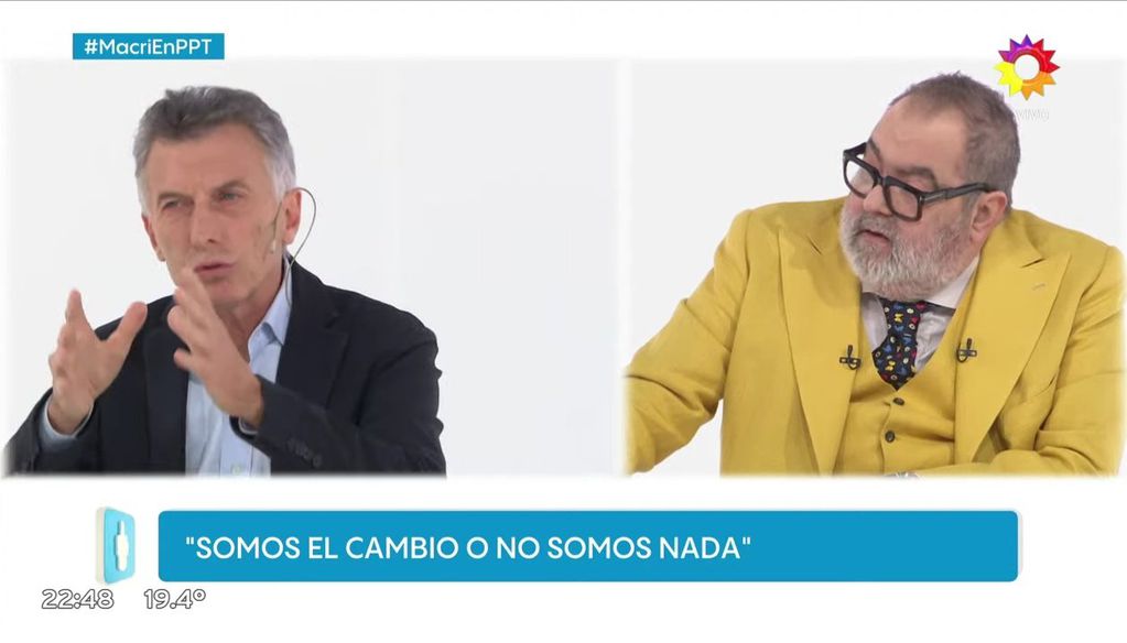 Mauricio Macri en el programa PPT de Jorge Lanata.