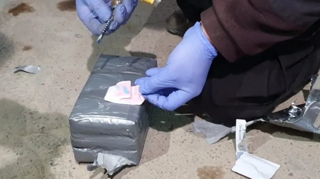 La prueba de campo dio positivo para cocaína en los paquetes extraídos del vehículo requisado.