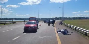 Posadas: accidente de tránsito dejó a un motociclista herido