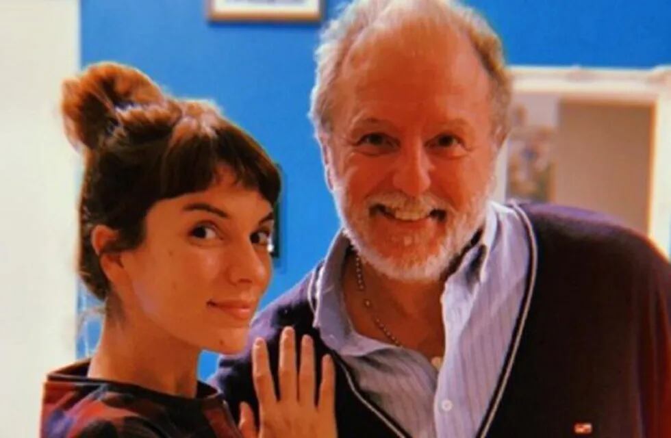 Gimena Accardi y su papá.