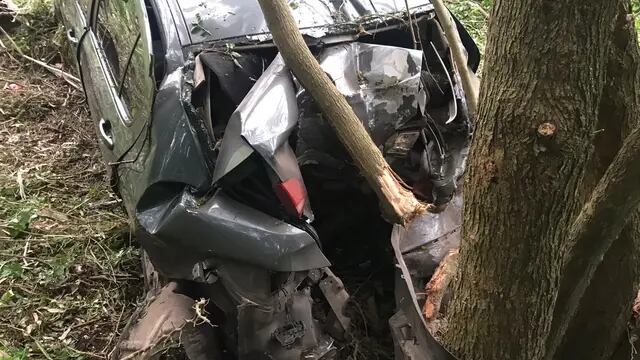 Un marplatense resultó herido en un choque en la ruta 2