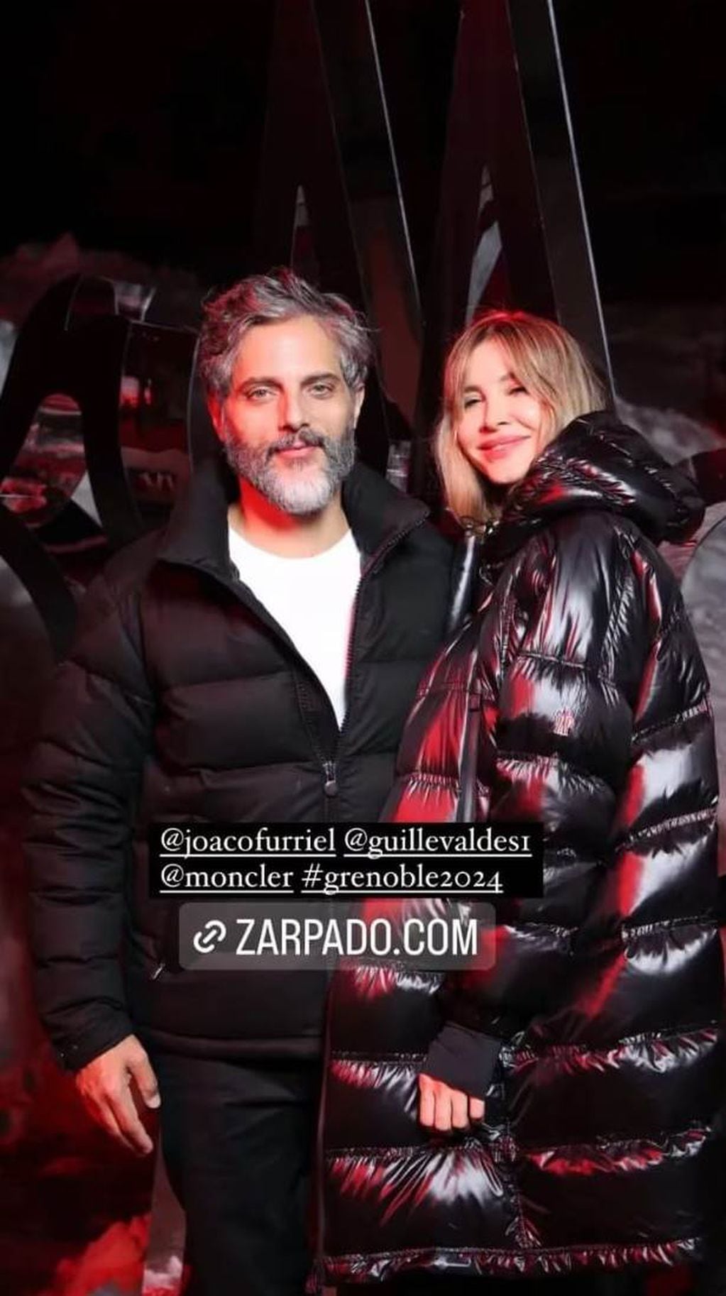 Joaquín Furriel y Guillermina Valdés se mostraron juntos por primera vez en un importante evento en Suiza