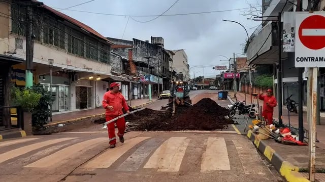 Interrupción del tránsito por mejoramiento de avenidas en Puerto Iguazú